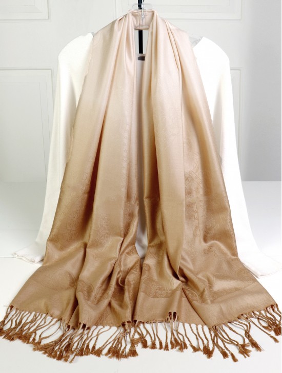 Solid Color Two-Tone Pashmina